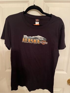 Harley-Davidson Black Tee with Orange Tag